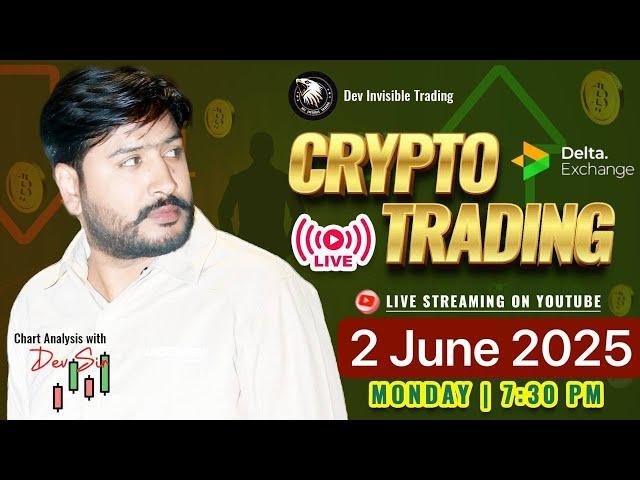 2 JUNE Crypto live trading , bitcoin live trading #deltaexchange #btc#cryptolivetrading #trading