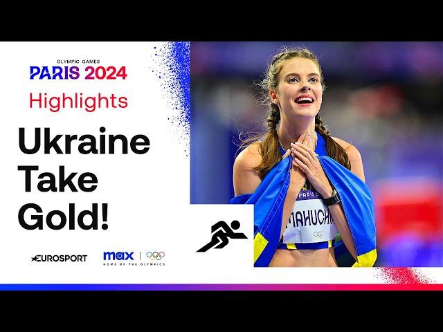 Ukraine's Yaroslava Mahuchikh takes gold in the women's high jump final  | #Paris2024 #Olympics