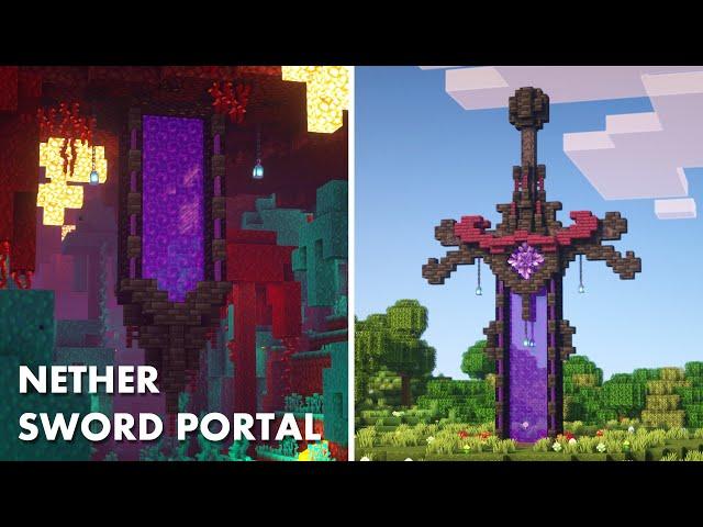 Minecraft | How to build a Nether Sword Portal | Tutorial