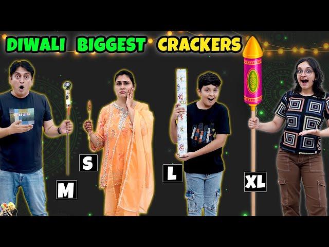 DIWALI BIGGEST CRACKERS | S M L XL Crackers | Diwali Celebration with family | Aayu and Pihu Show