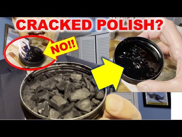 How to Fix Cracked Shoe Polish - Double Boiler method