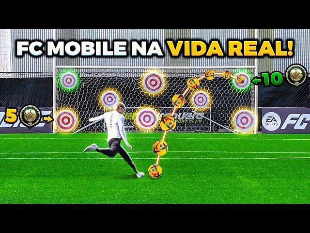 FC MOBILE vs VIDA REAL!! *DESAFIOS IDÊNTICOS AO DO JOGO* 