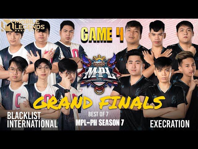 Exe vs Blck [Game 4] Execration vs Blacklist Int'l | Grand Finals | MPL-PH Season 7 Day 5