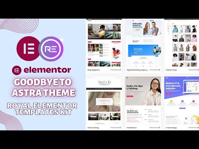 Royal Free Elementor Templates | Goodbye to Astra theme