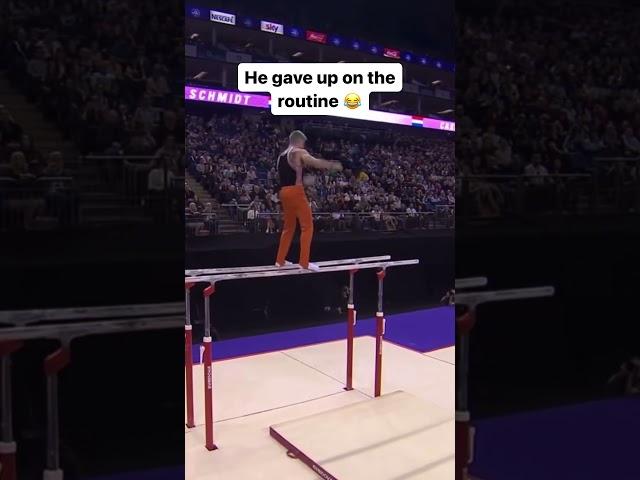 Bro decided to end his career in style #gymnastics #fail #funny #2019 #competition