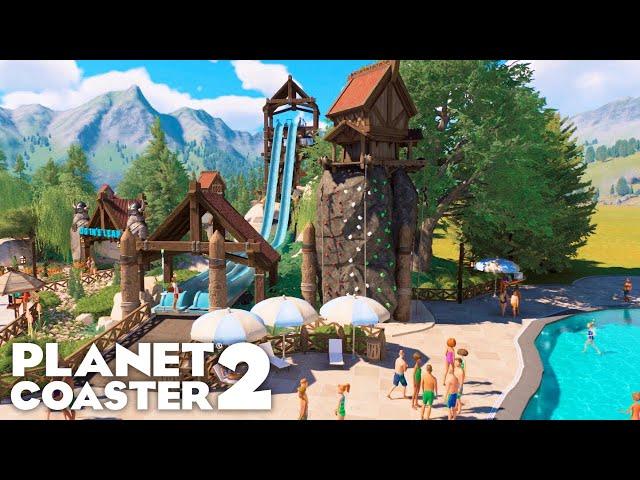 New Entrance & Rock Climbing Wall Design | Planet Coaster 2