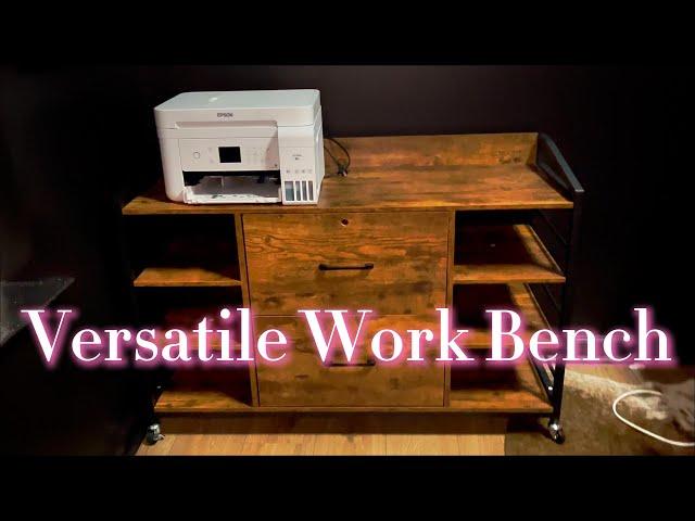 44" File Cabinet with Lock, Power Strip & 6 Shelves