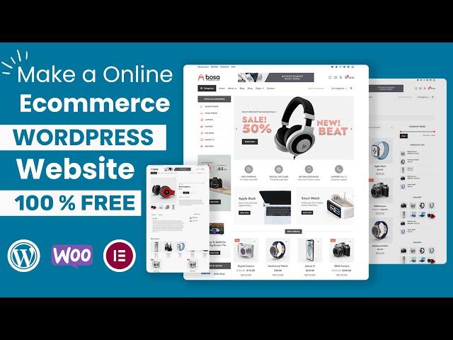 How to create WooCommerce wordpress website FREE | Create eCommerce website FREE | Make online shop