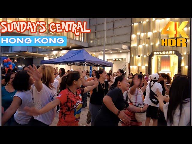 Sunday's Real Life iN Central Hong Kong | This is what it's like here in Central on Sundays #4k