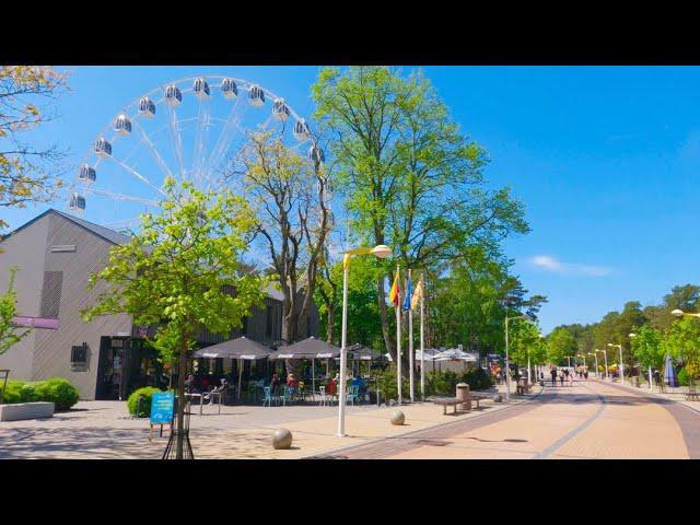 How Looks Main Street Of Palanga Just Before 2022 Summer Season Start Walking Tour 4K | Lithuania