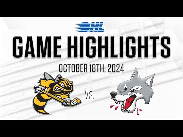 OHL Highlights: Sarnia Sting @ Sudbury Wolves Oct. 18, 2024