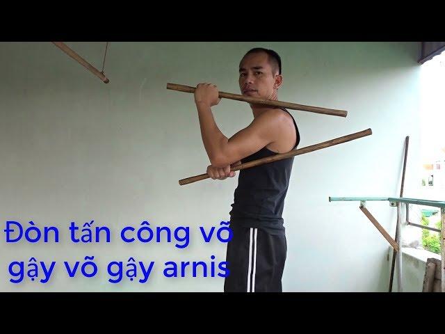 Đòn tấn công song đoản côn (võ gậy arnis) - Hướng dẫn tự tập võ bài 21