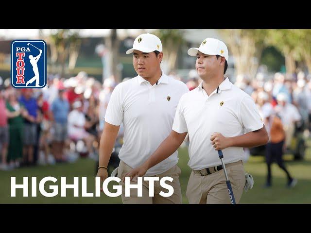 T. Kim and S. Kim's Round 4 Four-ball highlights | Presidents Cup | 2022