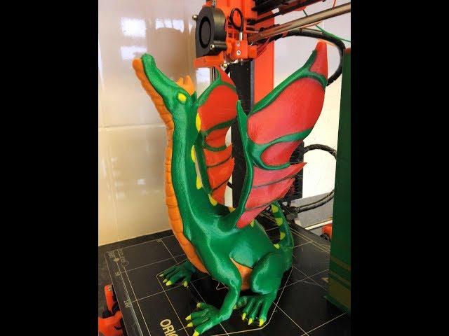 60 HOUR PRINT !! on the Original PRUSA i3 Mk2 Multi Material Upgrade. Massive Waste (Purge) Tower.