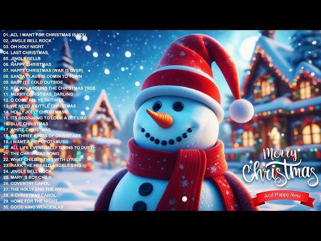 Top Christmas Songs Of All Time  Top 50 Christmas Songs with Lyrics Merry Christmas Songs Playlist