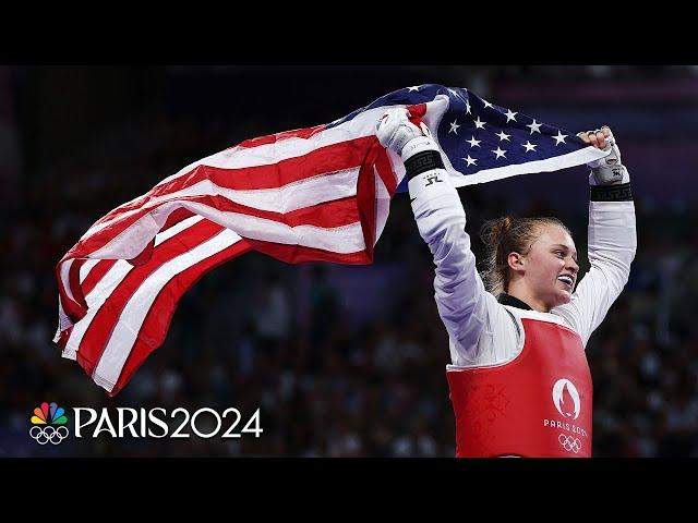 Team USA's Kristina Teachout is a taekwondo bronze medalist after beating China's Song | NBC Sports