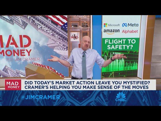 Big Tech came back today because of the bond market, says Jim Cramer