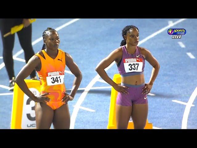 OMG Insane 100M Shericka Jackson defeats Shelly ann fraser pryce & Tia clayton insane speed 