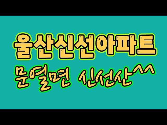 울산남구야음동신선산조망 소형아파트 야음신선아파트