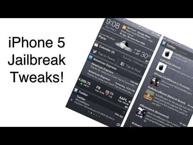 iPhone 5 jailbreak apps and tweaks