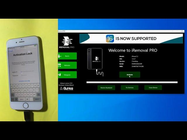iphone activation lock removal  / unlock icloud / bypass icloud via iRemoval PRO v5.9.5