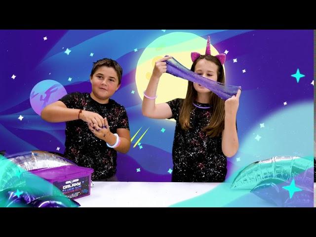 Out of this world - Galaxy Slime Kit with Glow in the Dark Powder and Stars!