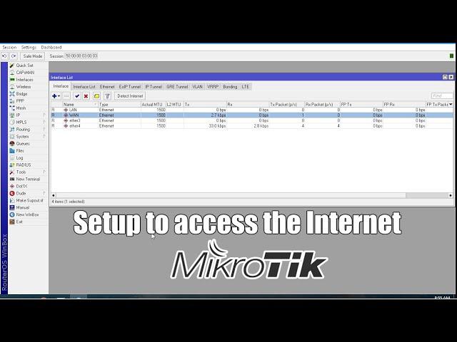 How to setup Mikrotik to access the Internet