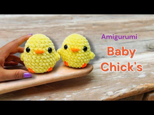 Easy Amigurumi Baby Chick's Tutorial  Almost No Sew How to crochet amigurumi baby chick's