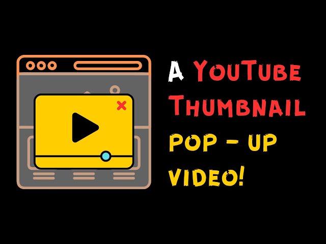 A YouTube Thumbnail pop up video with Hackway​