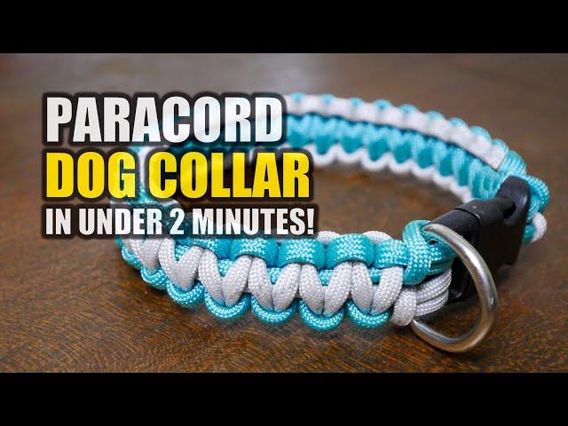 Make a Paracord DOG COLLAR in UNDER 2 MINUTES!