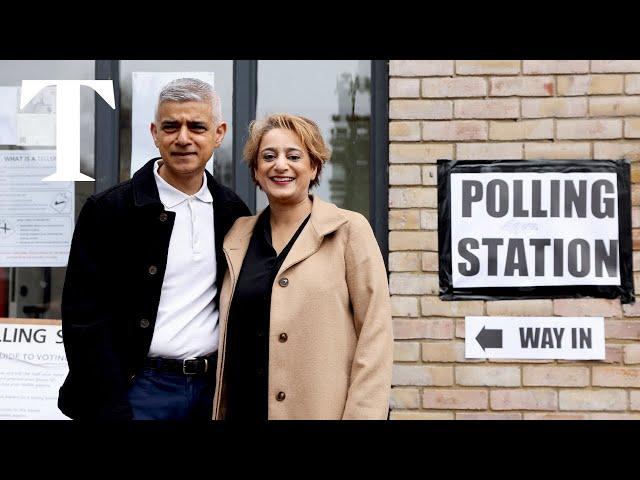 London mayoral election: Sadiq Khan casts his vote in the