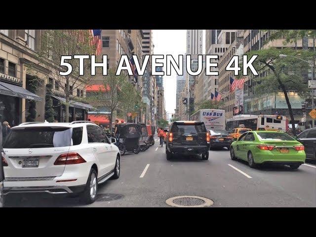 Driving Downtown - 5th Avenue 4K - New York City USA