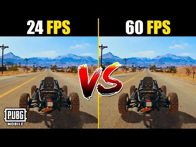 24FPS VS 60FPS comparison in  PubgMobile | Good device matters!