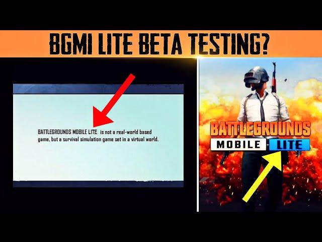  BGMI LITE BETA TESTING? Battlegrounds Mobile India Lite Version is Here 