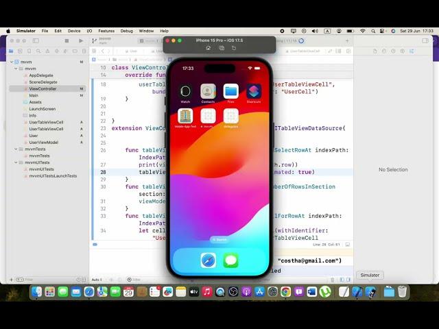 iOS Swift ViewModel simple tutorial | Xcode MVVC example