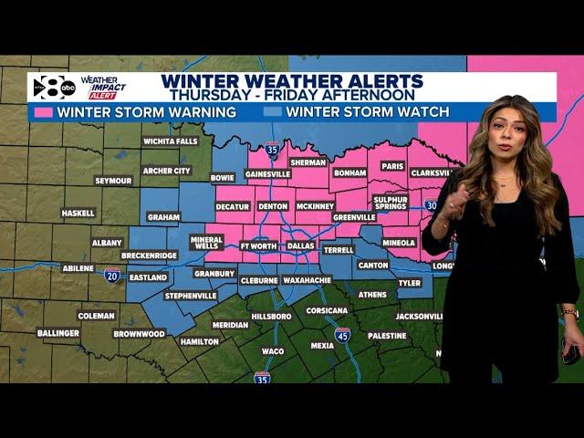 DFW Weather: Winter storm warning issued - how much snow, sleet and freezing rain will North Texas g