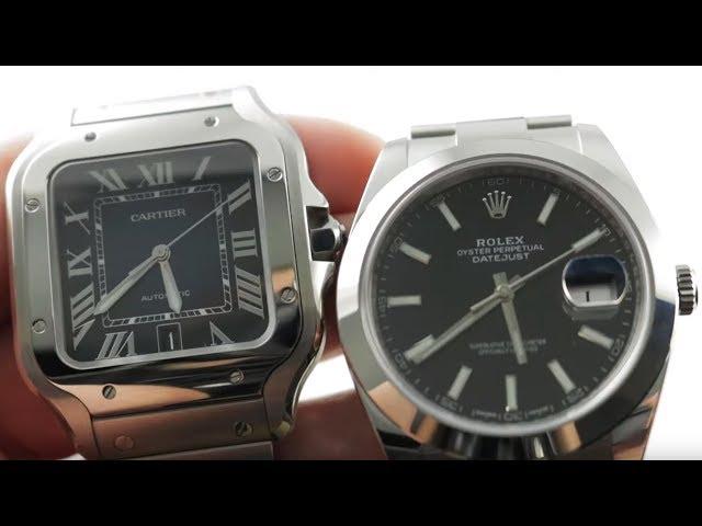 Rolex Datejust 41 vs Cartier Santos Blue Dial (Rolex 126300 vs Cartier WSSA0013)