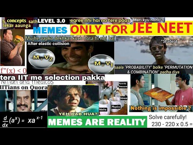 Jee Neet Funny High  Level Memes | Part 3 ️ | #JeeNeetMemes