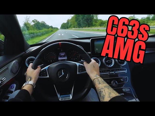 Mercedes C63S AMG (581PS) POV DRIVE auf der AUTOBAHN