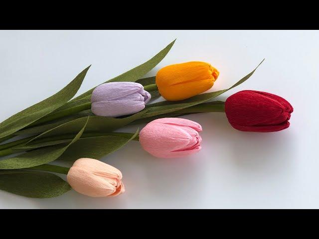 How To Make Tulip Paper Flower / Paper Flower / Góc nhỏ Handmade