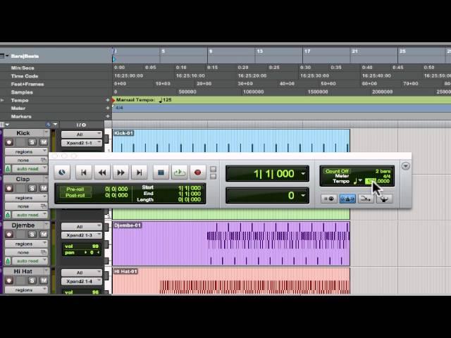 Changing the Tempo of Your Session in Pro Tools