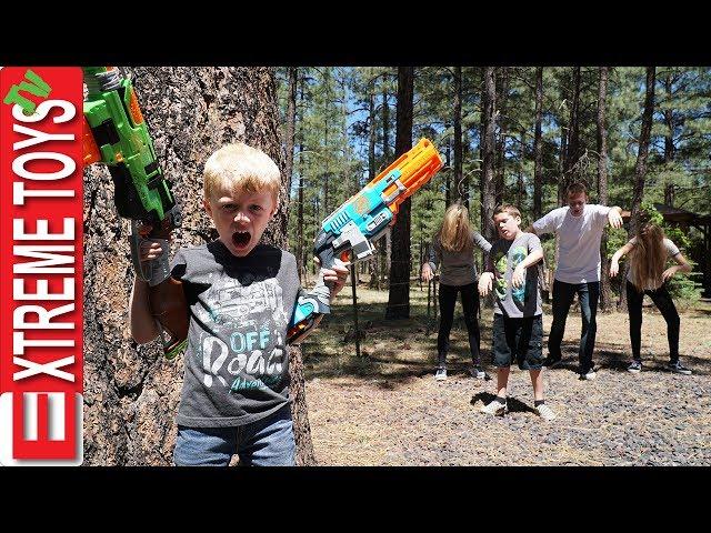 The Infected Vs. Ethan and Cole Nerf Blaster Battle!