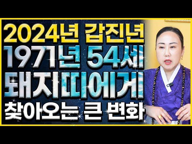 ⭐2024년 갑진년 1971년 54세 돼지띠운세⭐ 초대박나는 71년생 돼지띠 운세! 대박나는 54세 돼지띠 운세!  [춘천점집 불이암]