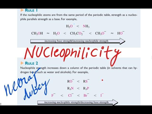 organic chemistry | reaction mechanism | NUCLEOPHILICITY |  Neeraj dubey