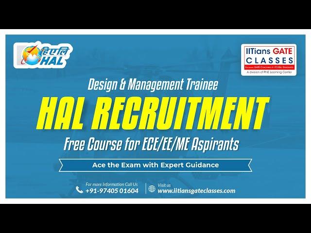 A Talk on HAL Overview | HAL Design & Management Trainee Recruitment 2022 | Free Course for EC/EE/ME