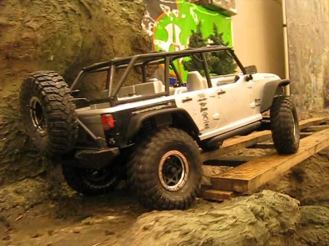 Axial SCX10 Jeep Wrangler Unlimited Rubicon Demo Trail at Portland International Auto Show 2013