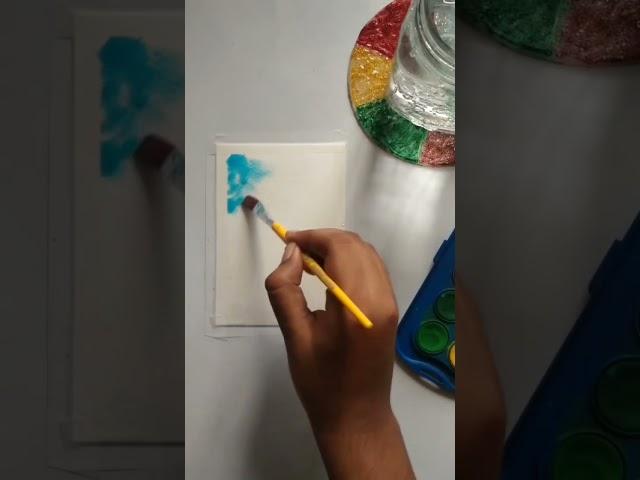 Watercolor background tutorial  Do subscribe ️ #aesthetic  #watercolor #background #tutorial