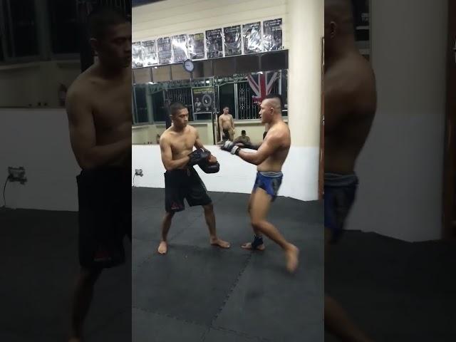 MMA padwork #muaythai #onechampionship #muaythaiboxing #kickboxing #grappling