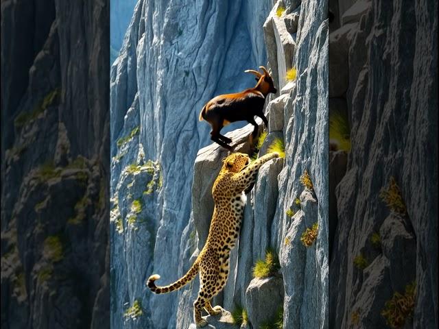 Life Leopard Goat Epi30 #shortsvideo #goat #leopardadventure #viralvideo #goatclimbing #leopard​
