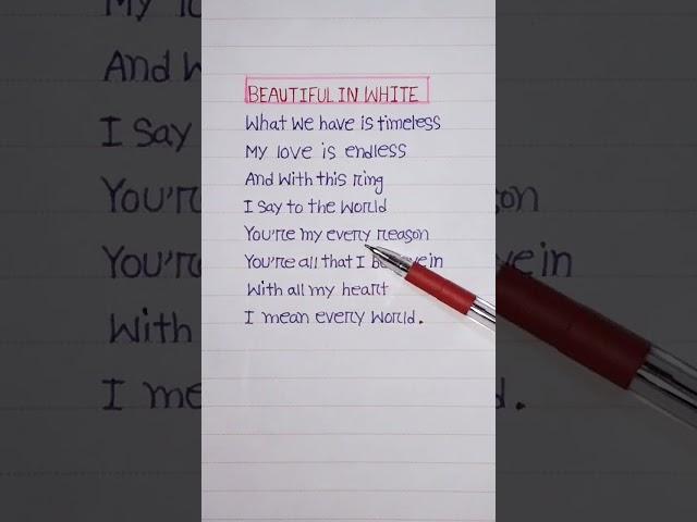 Watch | Listen And Learn English  Beautiful In White(Verse:2)| Westlife